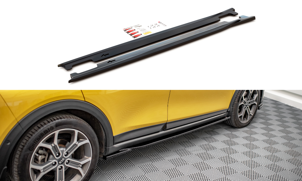 Zijskirts KIA XCeed MK1 Glanzend zwart