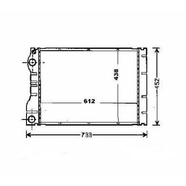 Radiator AVANTIME 01->> 612x438x32 2.0I/2.2 DCI 121/95 KW