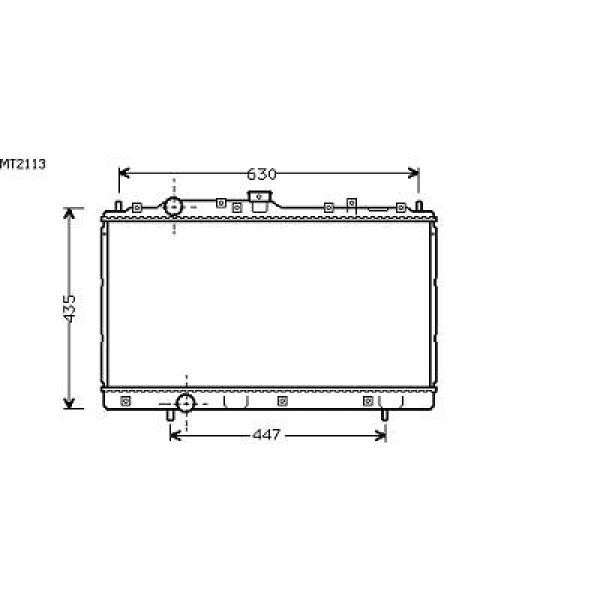 Radiator LANCER/COLT 96-01 375x660x17 1.3I 12V +/-AC