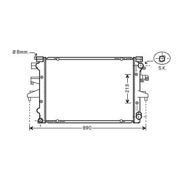 Radiator VW T5 03-09 710x463x32 2.5 TDI H +/-AC