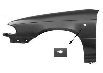 spatbord, met zijknipperlichtgat, links, 09/1994-Opel Astra F, 1