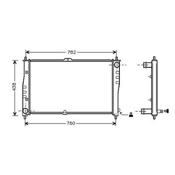 Radiator CARNIVAL 98-00 702x420x28 2.9TDI 16V +/-AC