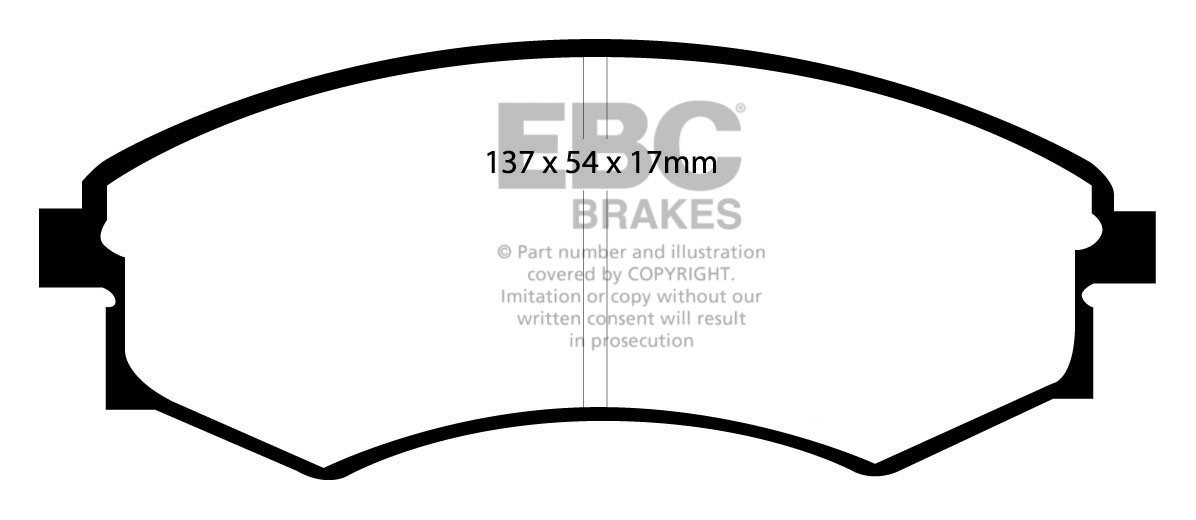 EBC Brakes HYUNDAI Matrix 1.8 2001-2002 Remblokken voorzijde gre