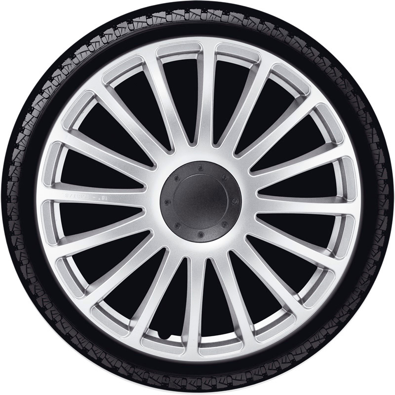 4-Delige J-Tec Wieldoppenset Grand Prix 16-inch zilver