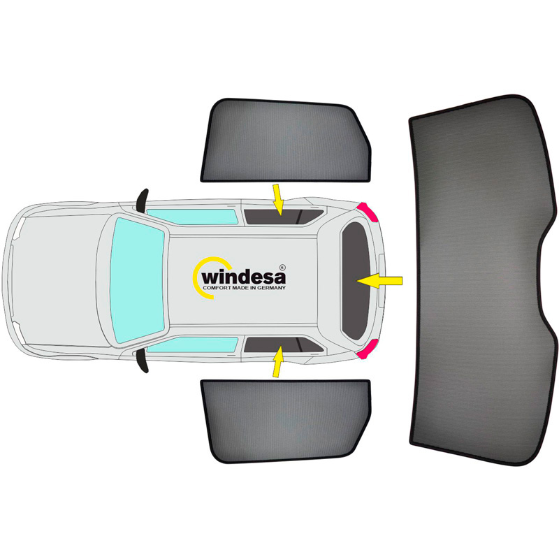 SunClip Zicht- & Zonwering  Volkswagen Golf VII HB 5-deurs 2012-2019