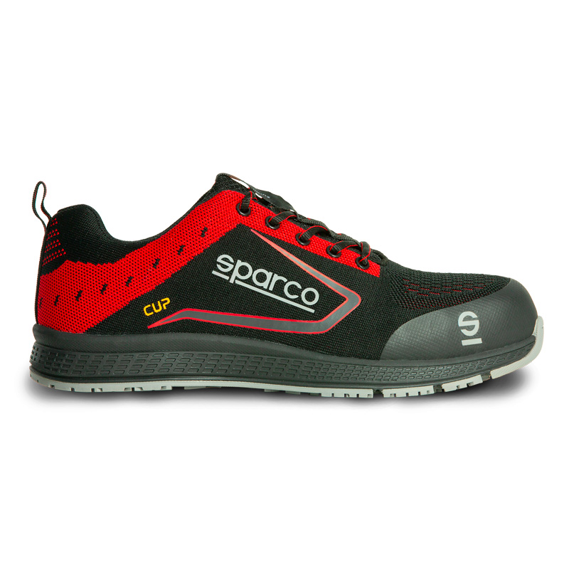 Sparco Lichtgewicht Werkschoenen Cup S1P Albert Zwart/Rood Maat 45