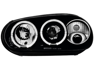 Koplampen VW Golf IV Angel Eyes design zwart