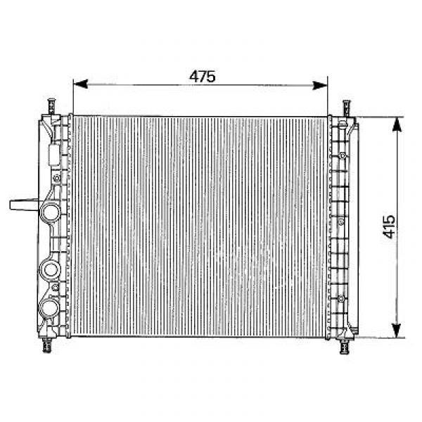 Radiator BRAVO/BRAVA/MAREA 95-97 475x414 1.6 16V + AC/(M22