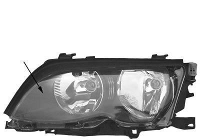 koplamp, Bosch, H7+H7, binnen chrome, incl stelmotortje, links B