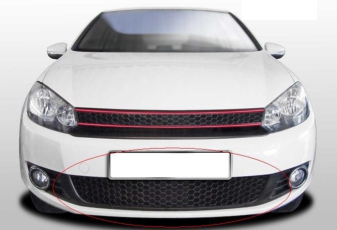 Bumper Grill Volkswagen Golf 6 GTI look 10/08-
