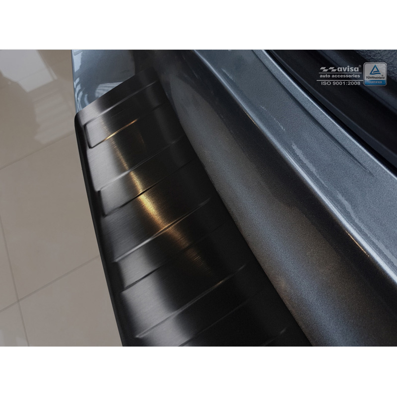 Zwart RVS Achterbumperprotector  Nissan X-Trail III (T32) Facelift 2017-2021 'Ribs'