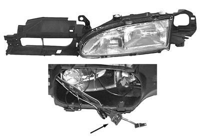 koplamp, Carello, H1+H1, elektr verstelb, rechts, 1993-10/1994 F