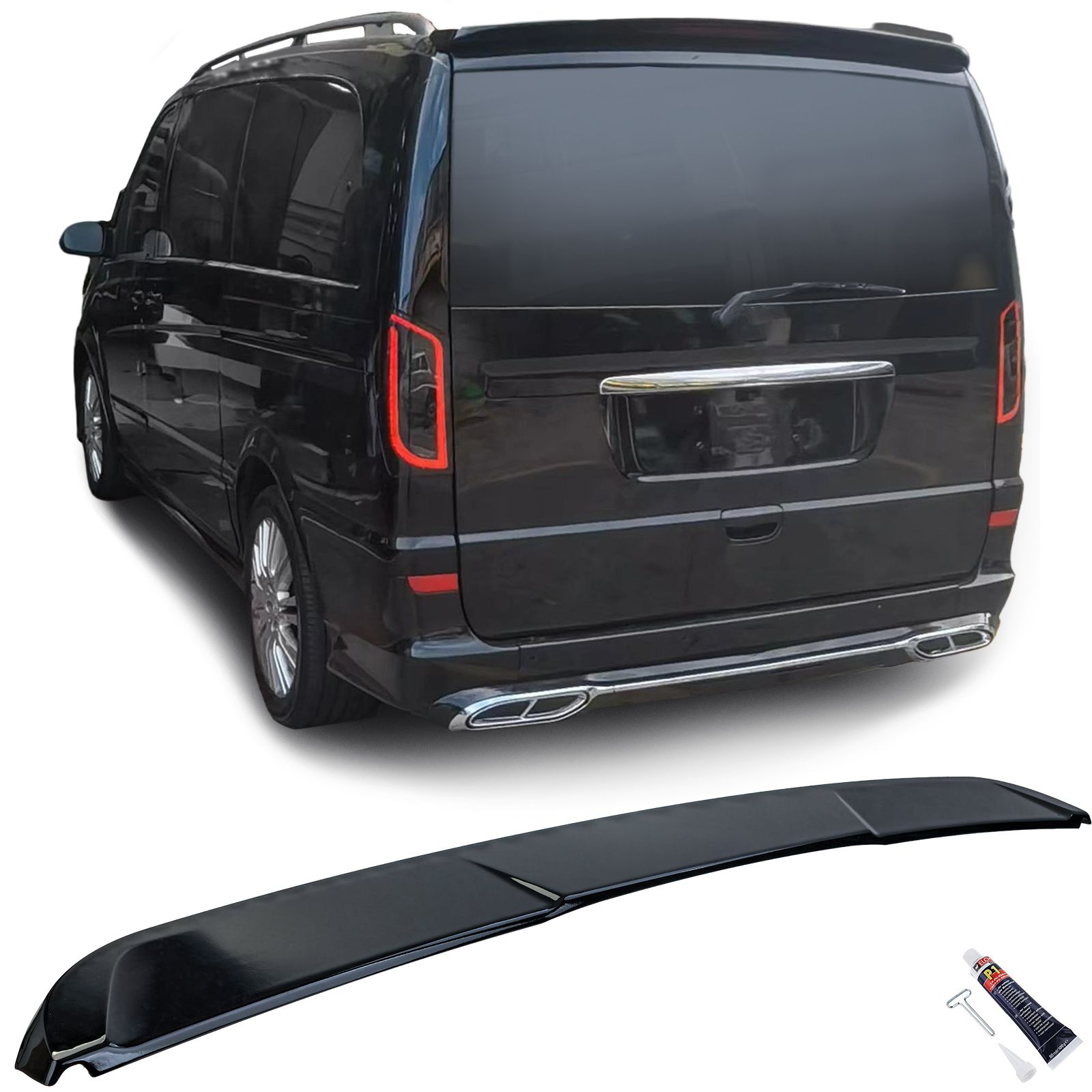 Dakspoiler Mercedes Vito/Viano W639 2003-2014 Glanzend zwart