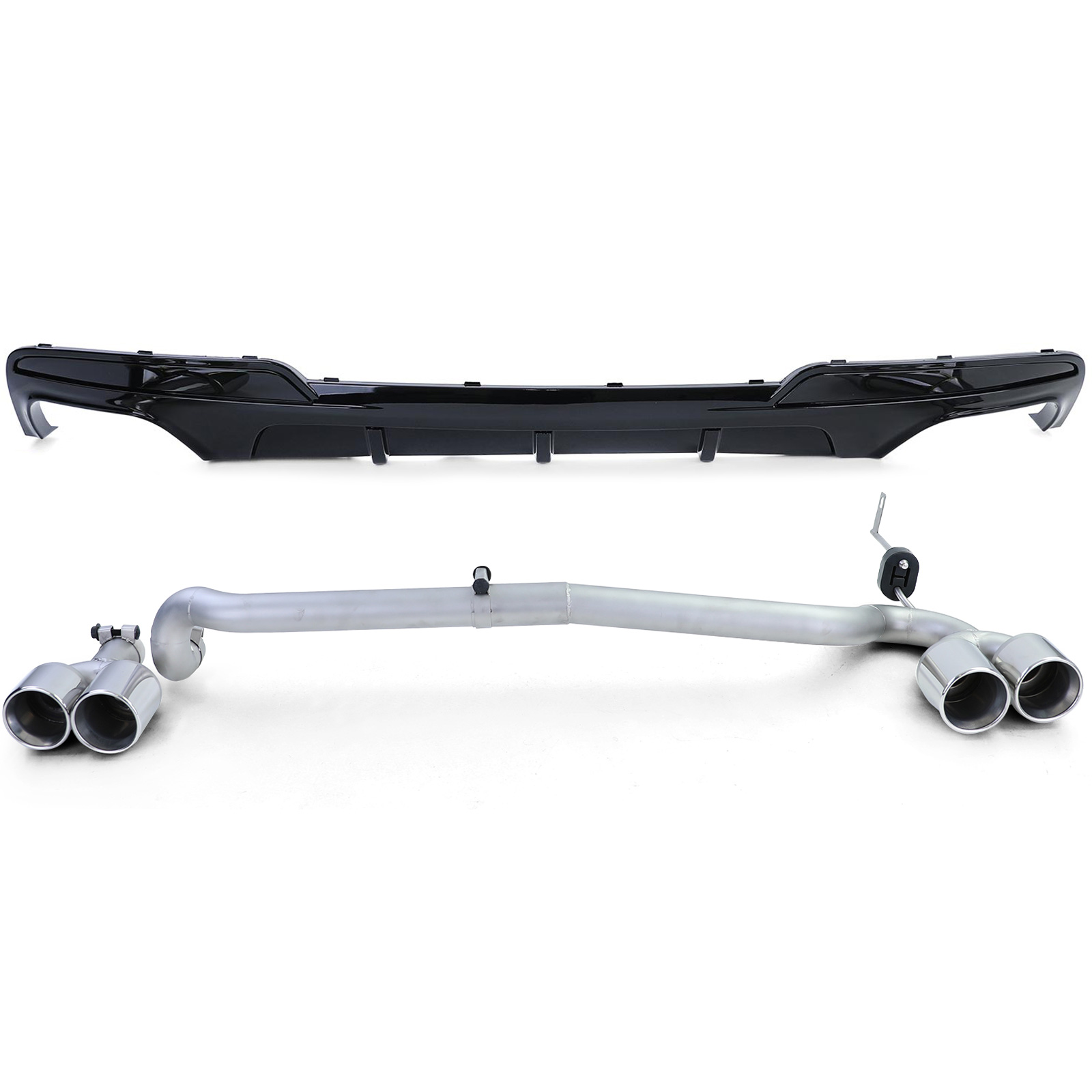 Diffuser BMW 5 Serie M Pakket F10 F11 Zilveren Sierstukken