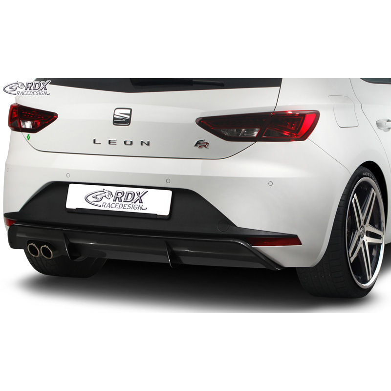 Achterskirt 'Diffusor'  Seat Leon 5F FR SC/5-deurs 2013-2017 excl. ST/Cupra (ABS zwart glanzend)