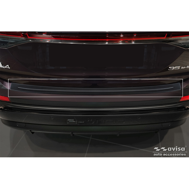 Avisa Matzwart RVS Achterbumperprotector  Audi Q4 e-tron (F4B) & Q4 e-tron Sportback (F4N) 2021- 'Ribs'