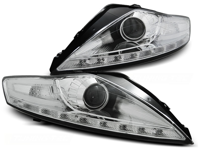 Koplampen Ford Mondeo 07.07-11.10 DRL-Look Chroom Dynamic