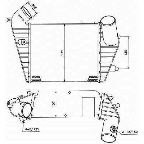 Intercooler Audi A6 C4 94-97 OOK AUDI 100 2.5TDI 2.5 TDI