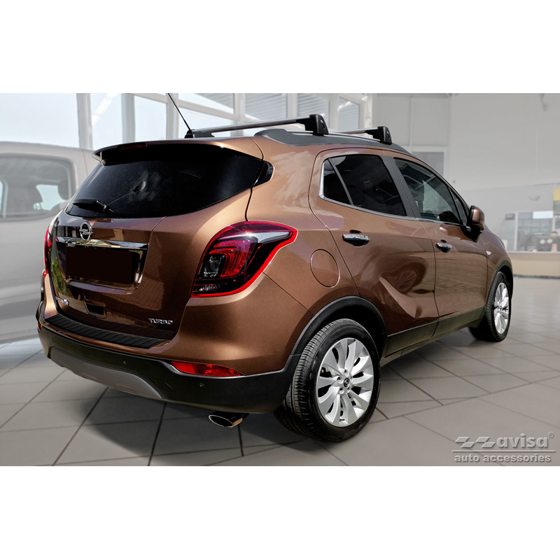 Matzwart RVS Achterbumperprotector  Opel Mokka X 2016- 'Ribs'