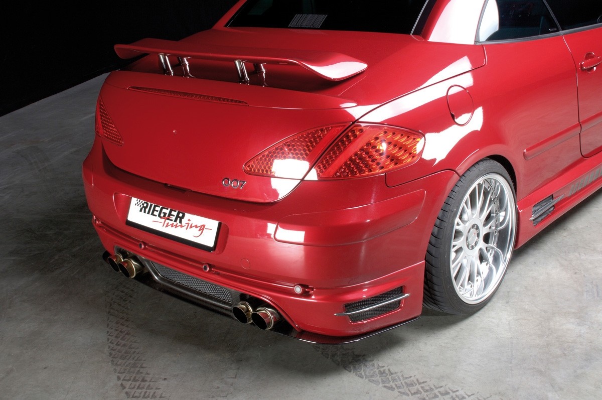 Achterbumper Diffusor Carbon diffuser-look Peugeot 307 CC Rieger