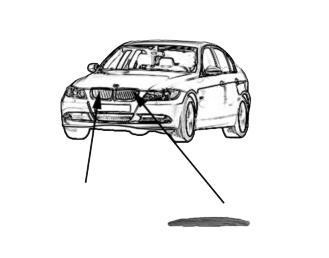 motorkaplijst, chrome, links BMW 3 serie E90/E91, 2005-2008