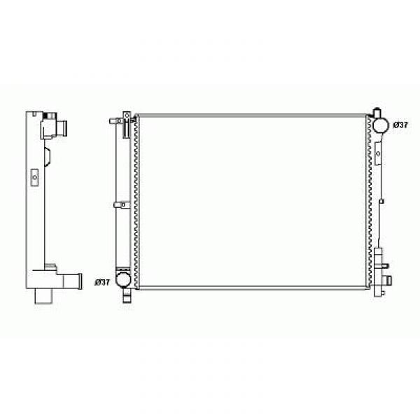 Radiator VOYAGER 01-07 580x414 2.5 CRD +/-AC