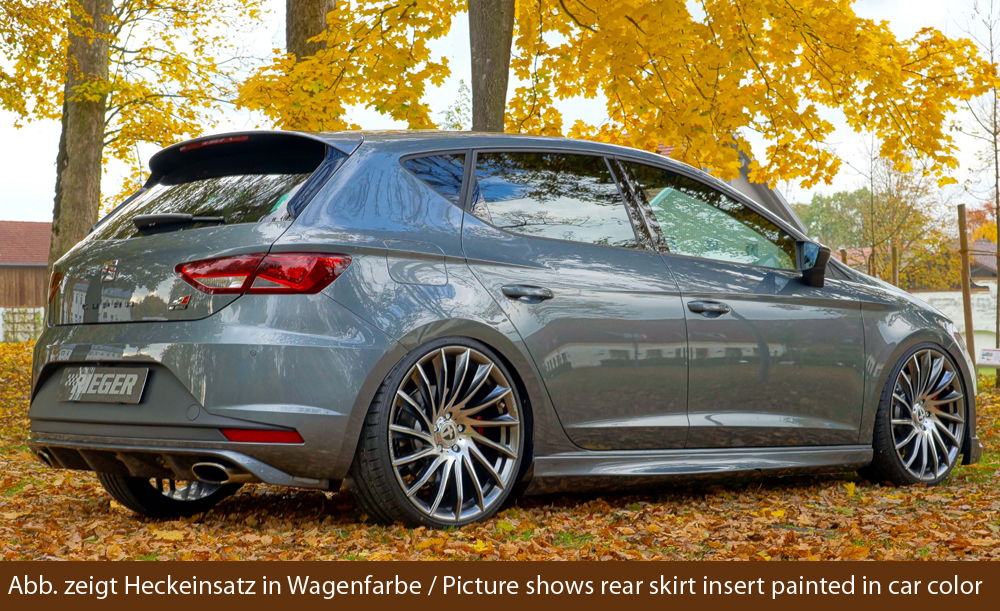 Achterbumper Diffusor Rieger Glossy Black Seat Leon Cupra 5F 14-17