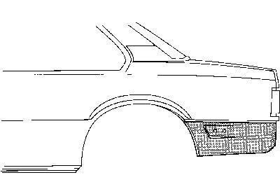 eindplaat, 2/4 drs, rechts Opel Ascona C, 1981-1988