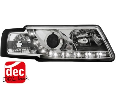 Koplampen VW Passat 3B 96-00 Devil Eyes DRL look chroom