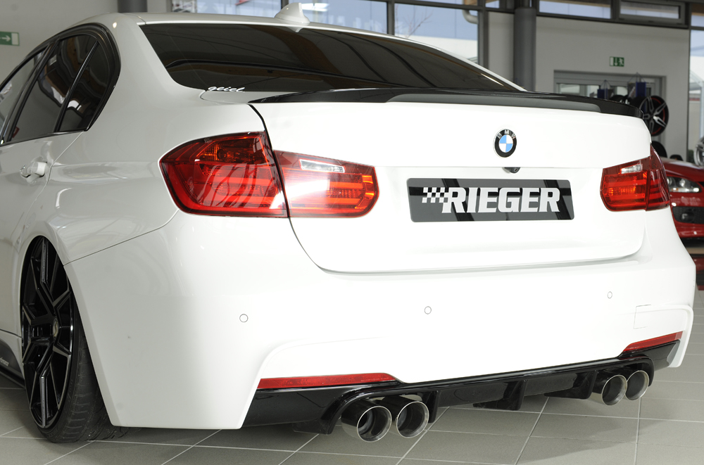 Achter Diffuser BMW 3 serie F30/F31 2012-... Zwart Glans Rieger