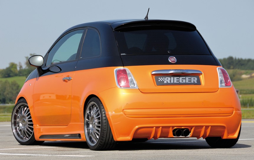 Diffuser Fiat 500 (312) dubbele uitlaat Rieger