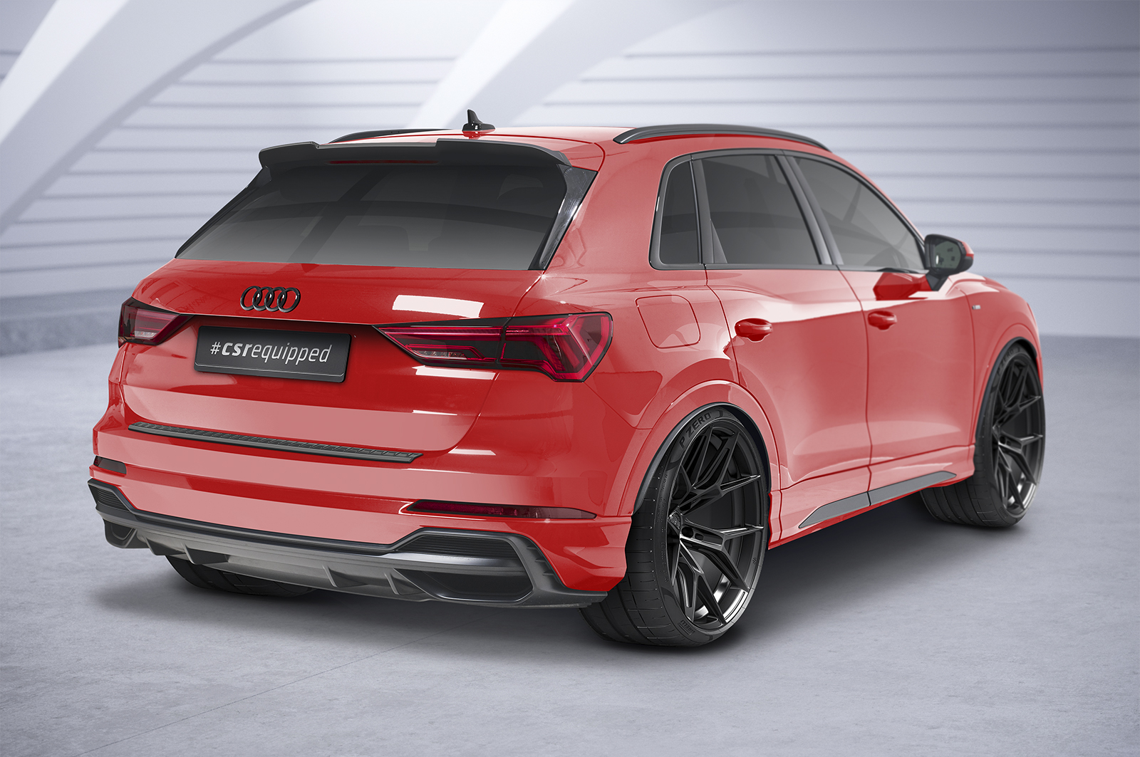 Spoiler Audi Q3 S-Line F3 CSR Glans Zwart