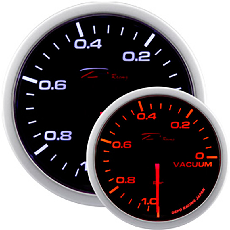 Depo Racing WA-Series Instrument - Vacuüm -1,0>0,2 bar - 52mm