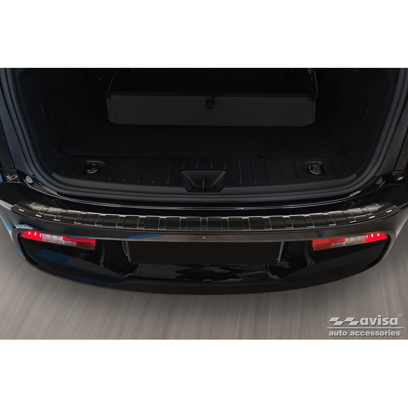 Zwart RVS Achterbumperprotector  BMW i3 (i01) Facelift 2017- 'Ribs'