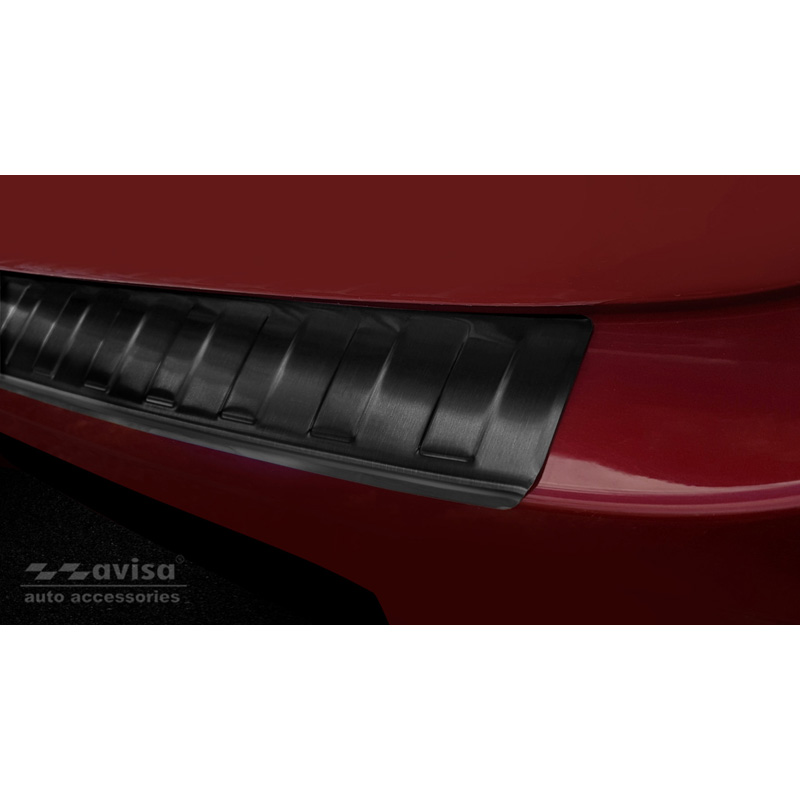 Zwart RVS Achterbumperprotector  Hyundai i10 HB 5-deurs 2019- 'Ribs'