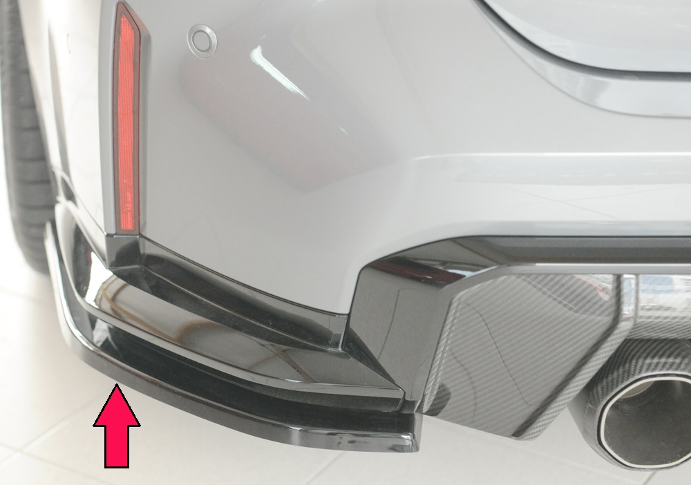 Achterzijdiffusers BMW 3-series G80 M3 (G234M): 03.2021 glans zwart