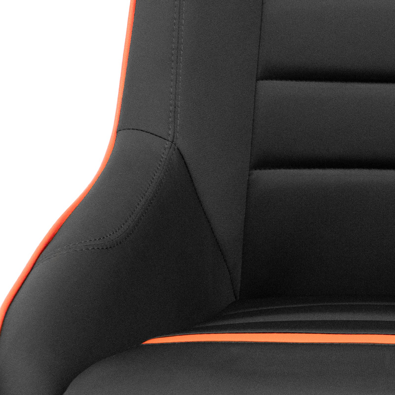 Sportstoel 'Classic RS' - Zwart/Rood - Vaste rugleuning + Geïntegreerde hoofdsteun - incl. sledes