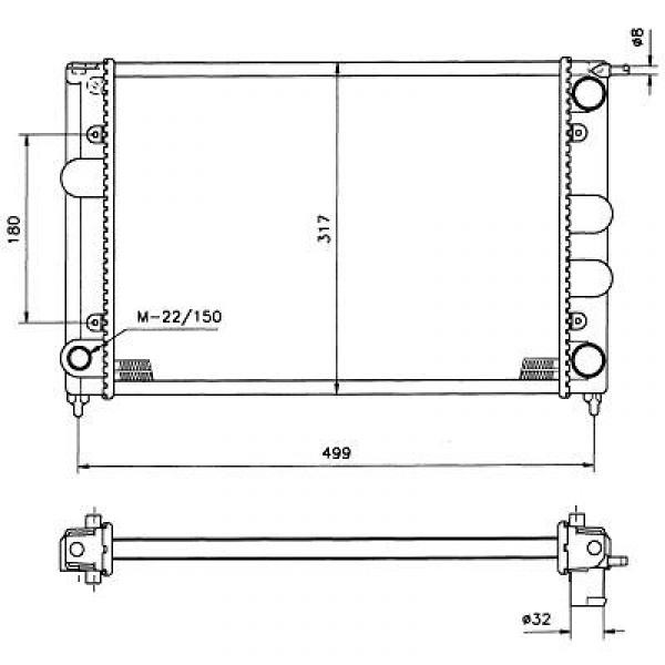 Radiator GOLF/JETTA 83-92 430x322 1.6/1.8 CABRIO
