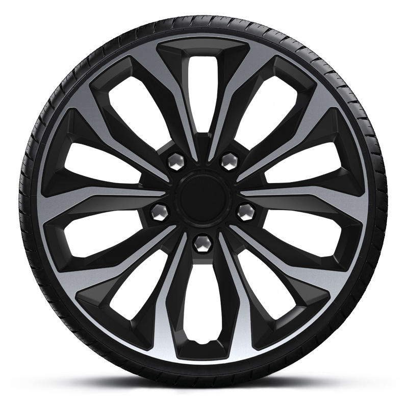 4-Delige Wieldoppenset Hornet Pro 16-inch zilver/zwart