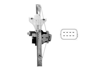 raammechanisme, 4/5 drs, incl motor, achterportier, comfort, rec