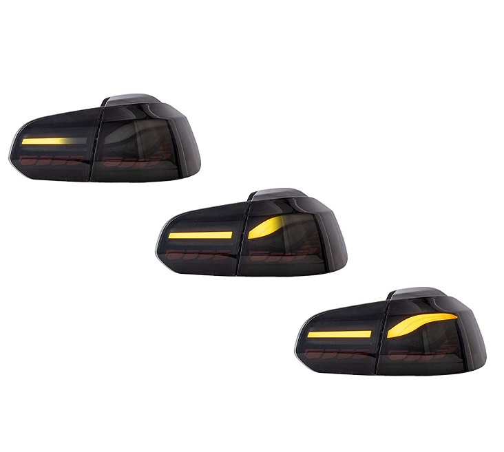 Achterlichten VW Golf VI O-LED Design Zwart