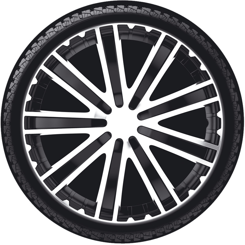 4-Delige Wieldoppenset Toro 13-inch zwart/zilver