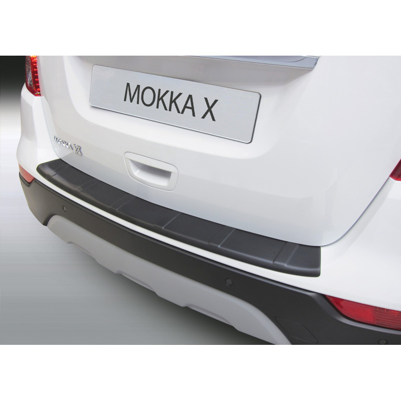 ABS Achterbumper beschermlijst  Opel Mokka X 10/2016- 'Ribbed' Zwart