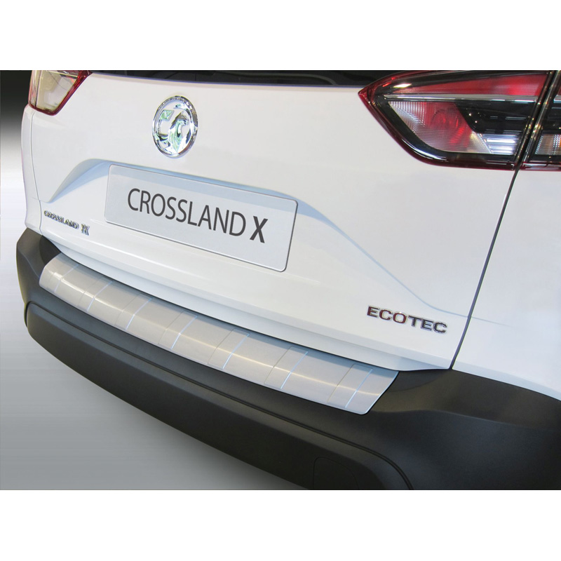 ABS Achterbumper beschermlijst  Opel Crossland X 2017- Zwart 'Ribbed'