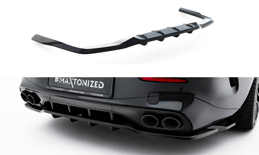 Achter Diffuser Mercedes-AMG CLE 53 / AMG-Line C236 Maxton Glanzend zwart