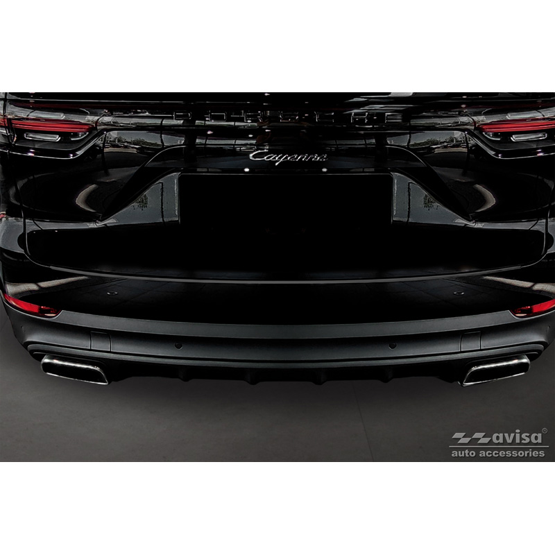Zwart RVS Achterbumperprotector  Porsche Cayenne III 2017-