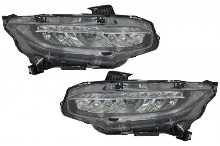 Koplampen Honda Civic Mk10 (FC/FK) (2016-Up) Sedan & Hatchback Full LED Dynamic zwart