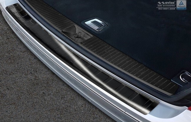 Achterbumperprotector Mercedes C-Klasse W204 Kombi Zwart RVS