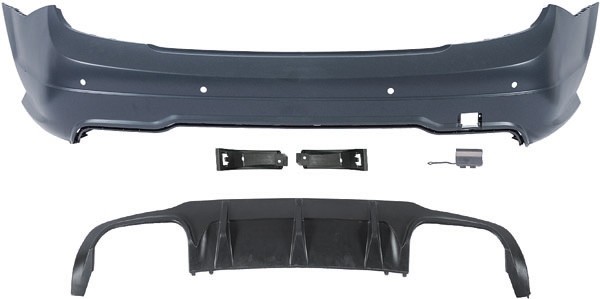 Achterbumper Mercedes C-klasse 07-15 W204 sedan/coupe C63 AMG look