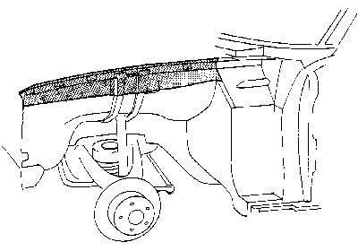 spatbordbevestigingsrand, links Mercedes W114/W115, 1968-1975